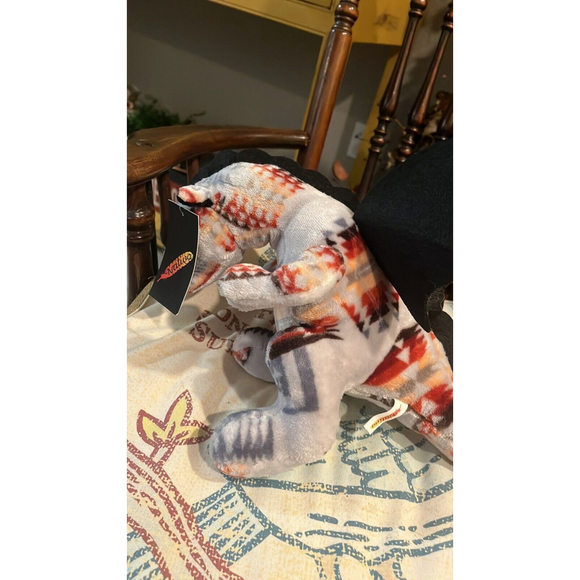 12 In NWT Stuffed Animal Grey Dragon Western Print NWT By Nativo - Picture 2 of 8